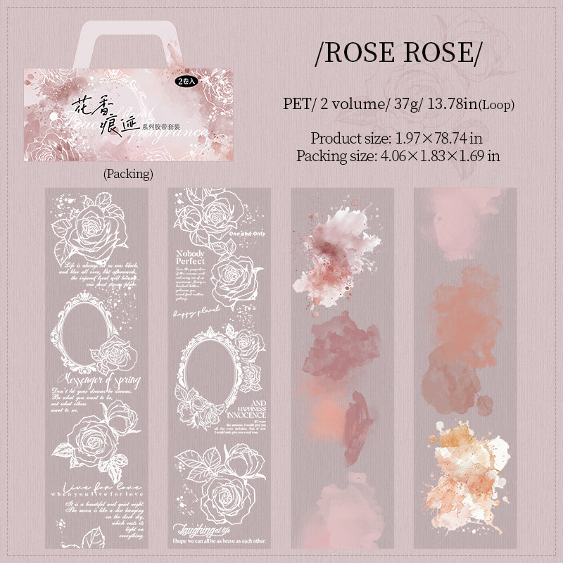 0908 Flower PET Tape Set 2 rolls 5cm*2m