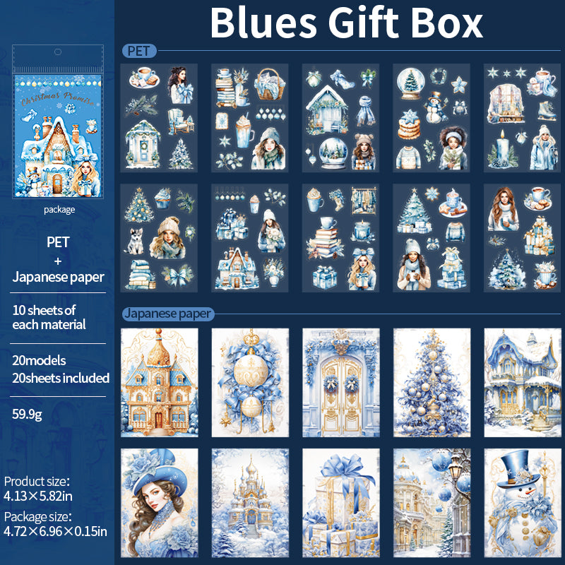 0704 Christmas promise PET & Washi Sticker Book -20Pcs each pack