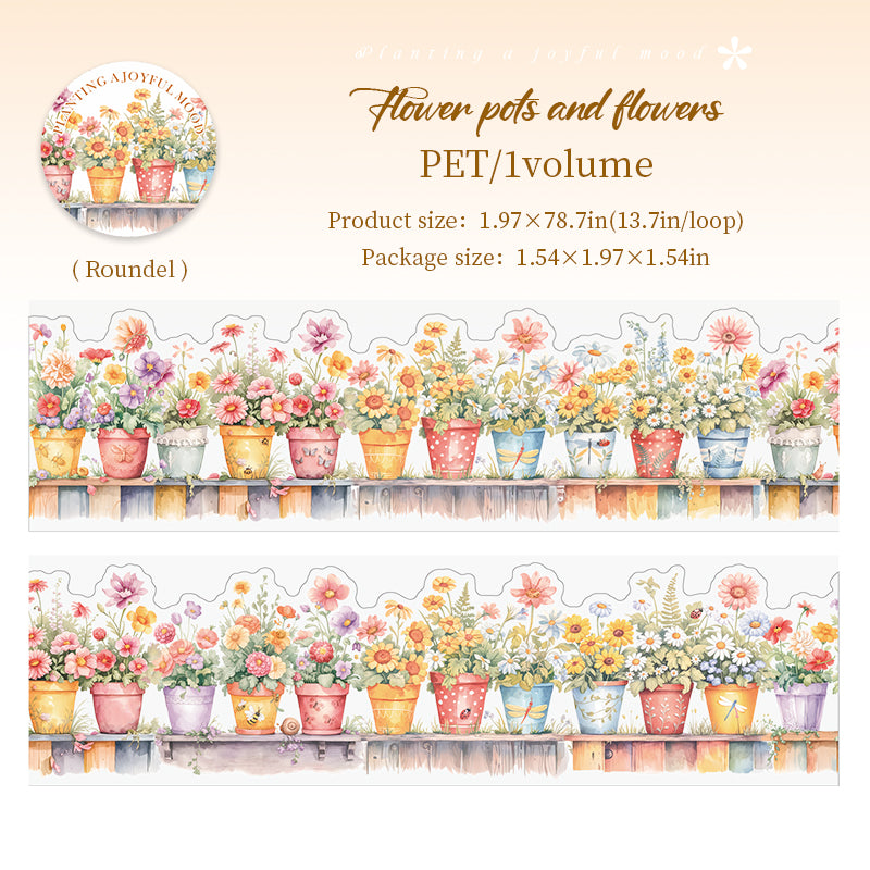 0521 Planting a Joyful mood Series PET tape -5CM*2M