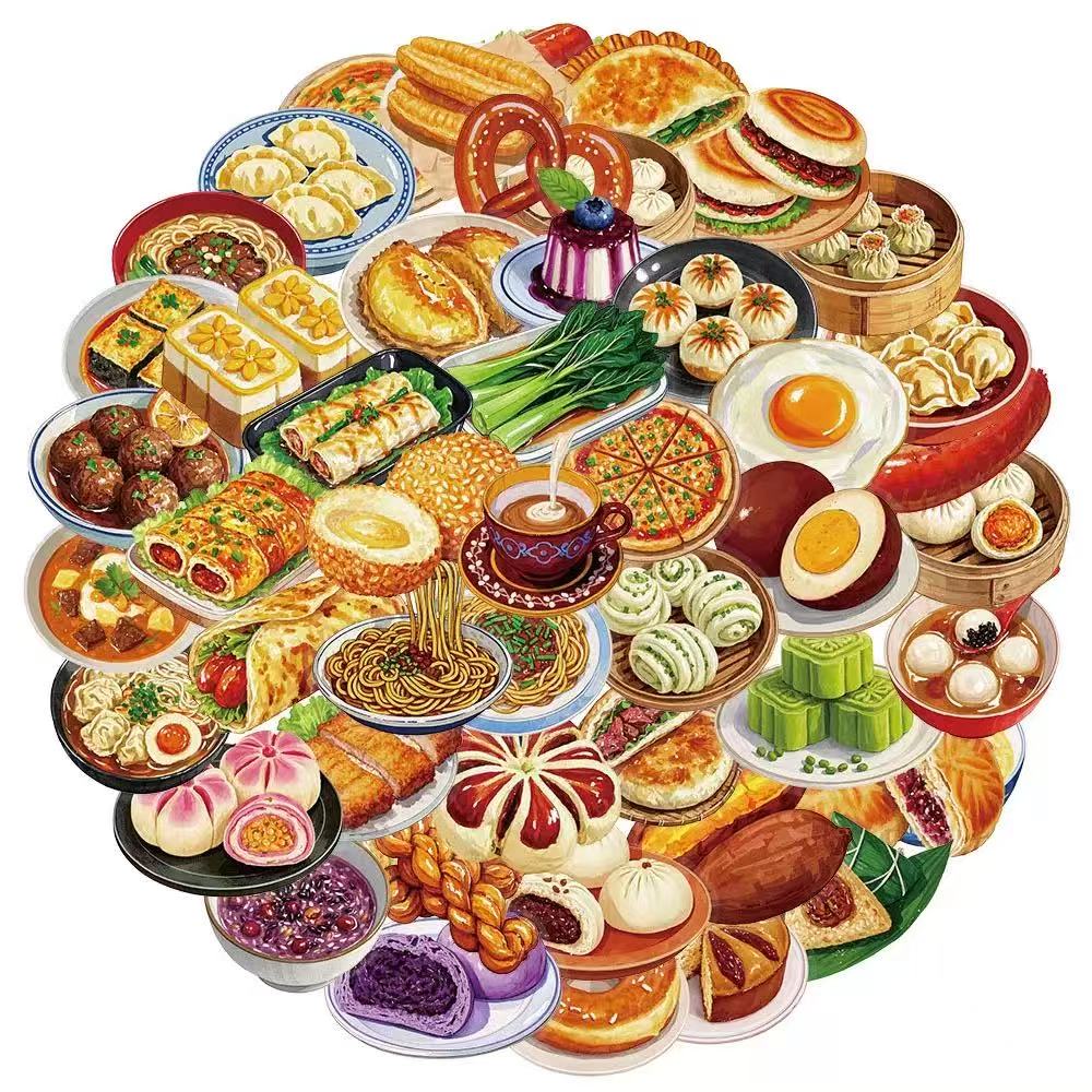 0608 50 Chinese cuisine PET sticker