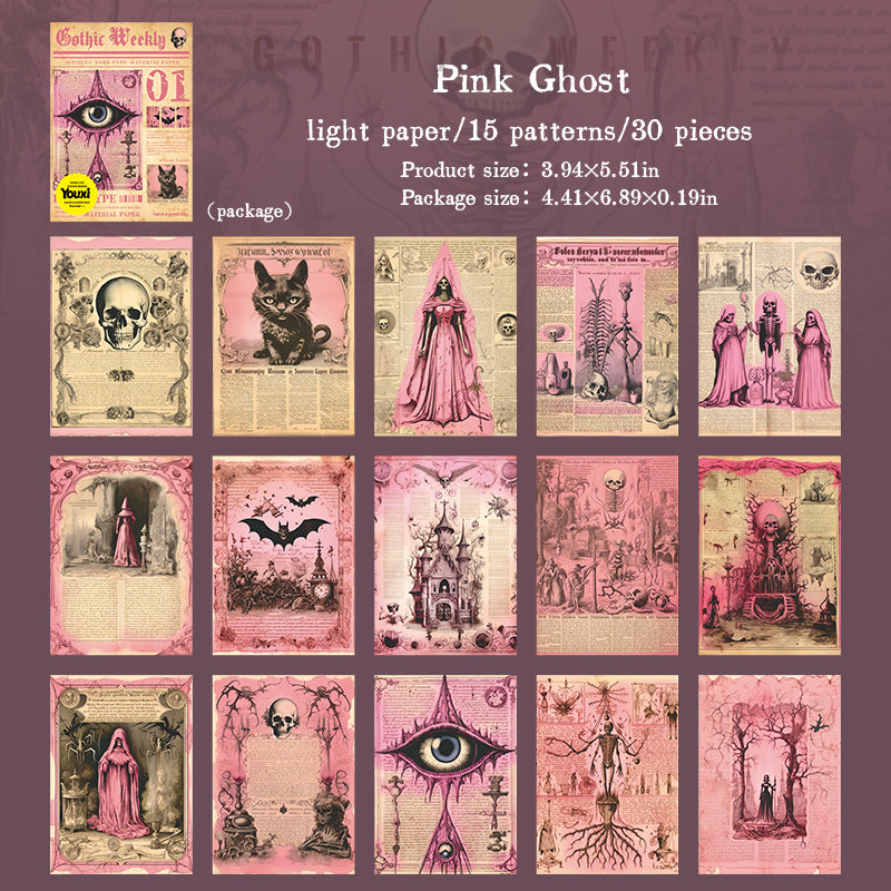 0630 Dark Weekly paper -30Pcs each pack