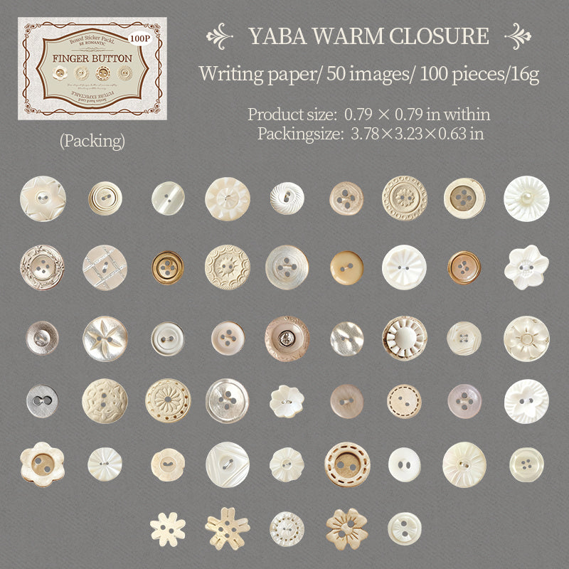 1222 Mini button sticker -100Pcs each pack