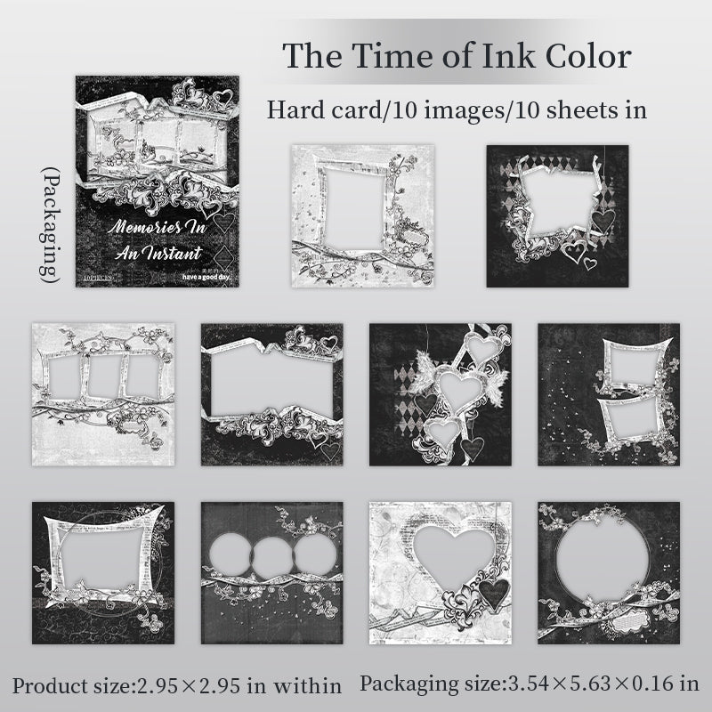 1103 Vintage photo frame cardstock sticker -10Pcs each pack