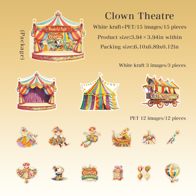 Wonderful Night scene Sticker -15Pcs each pack