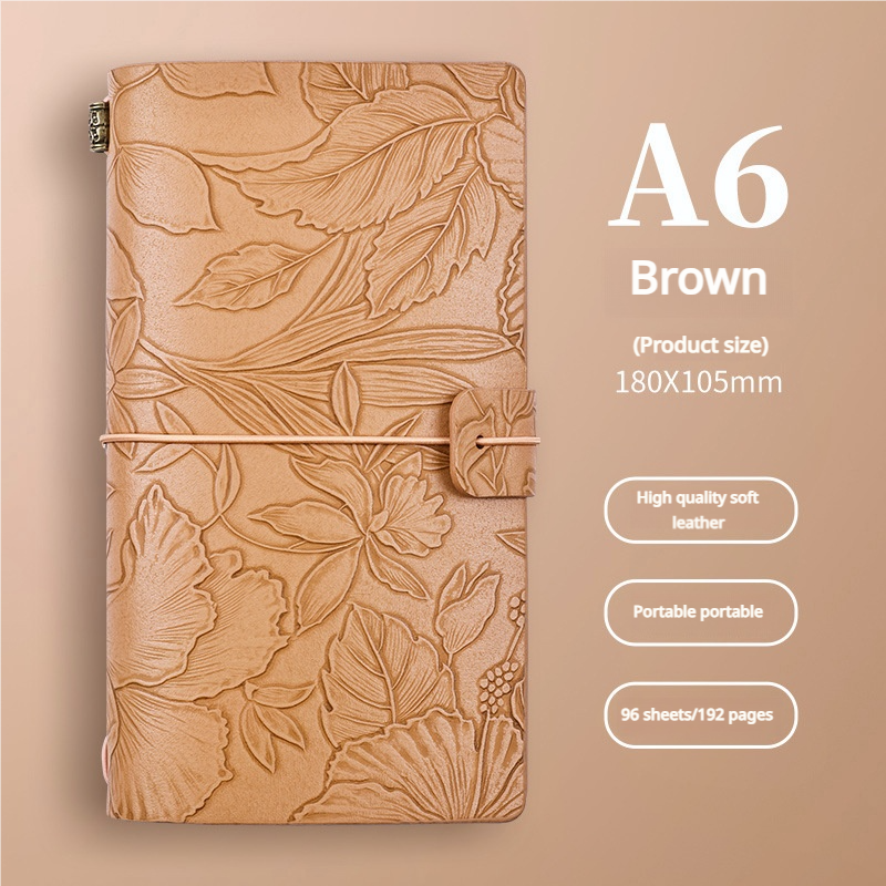 J-11- A6 embossed PU leather journal