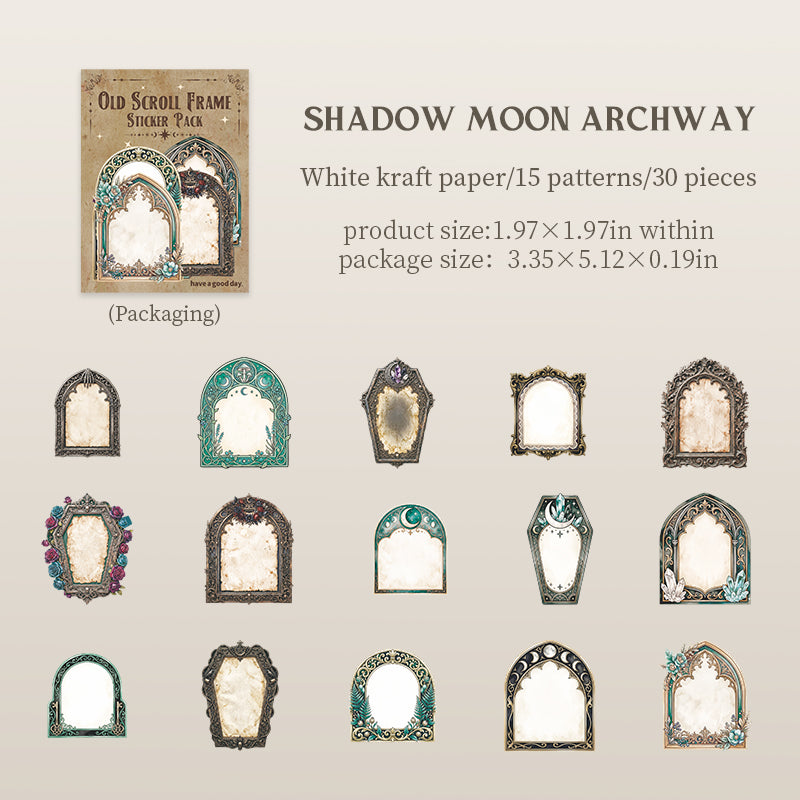 Secret Frames Solid Stickers -30Pcs each pack
