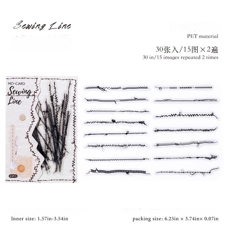 0905 Sewing studio PET Sticker -30Pcs each pack