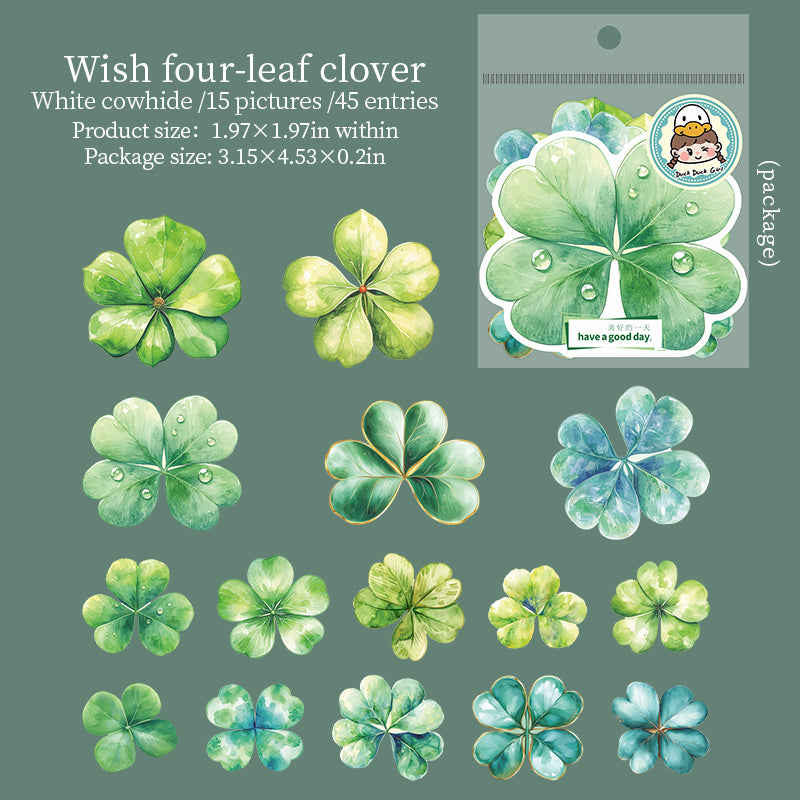0610 Leaves Solid sticker -45Pcs each pack