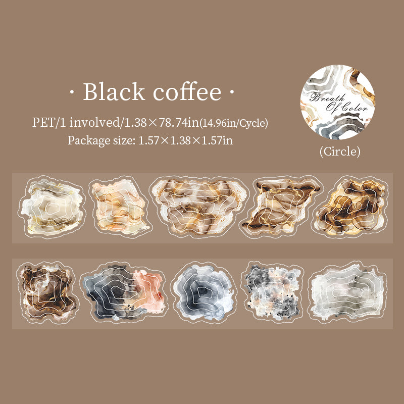 0811 Color smudge PET tape -3.5cm*2m