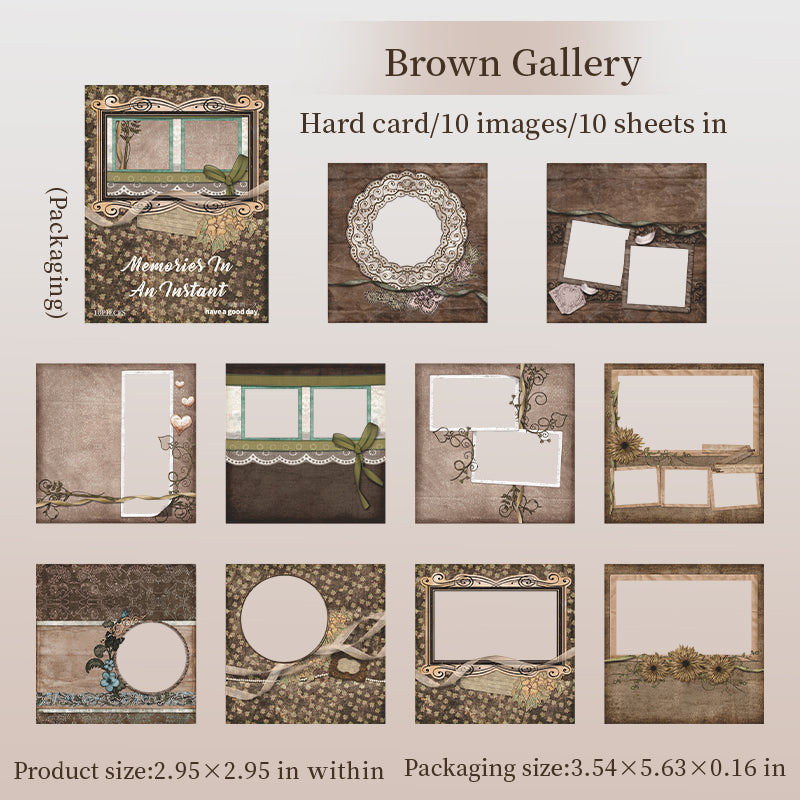 1103 Vintage photo frame cardstock sticker -10Pcs each pack