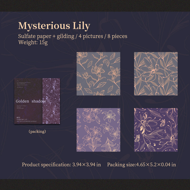 1018 Plant vellum Paper -8Pcs each pack