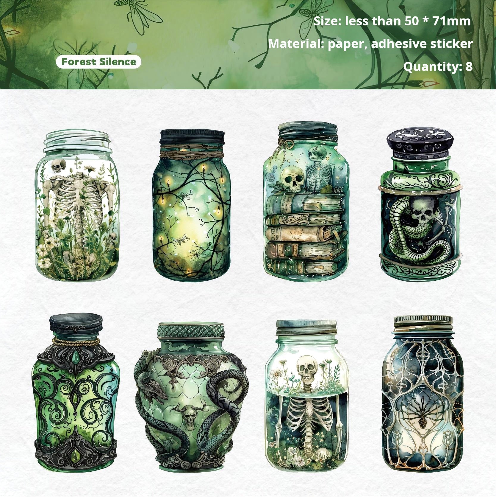 1119 Magic bottle sticker -8Pcs each pack