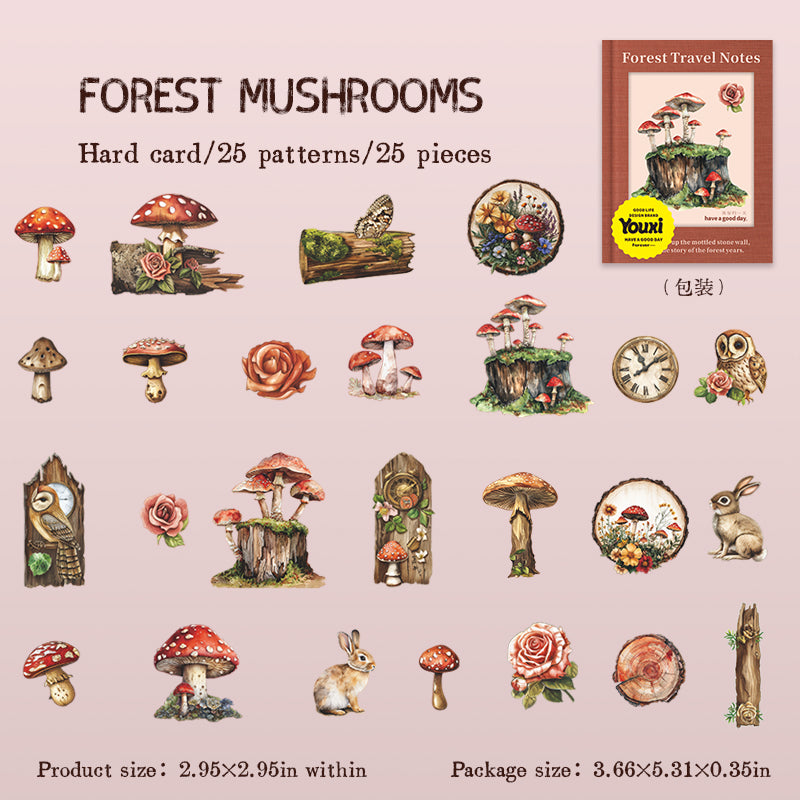 0603 Forest Diary cardstock sticker -25Pcs each pack