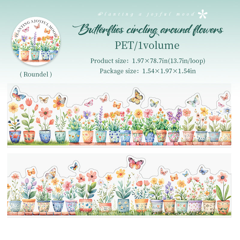 0521 Planting a Joyful mood Series PET tape -5CM*2M