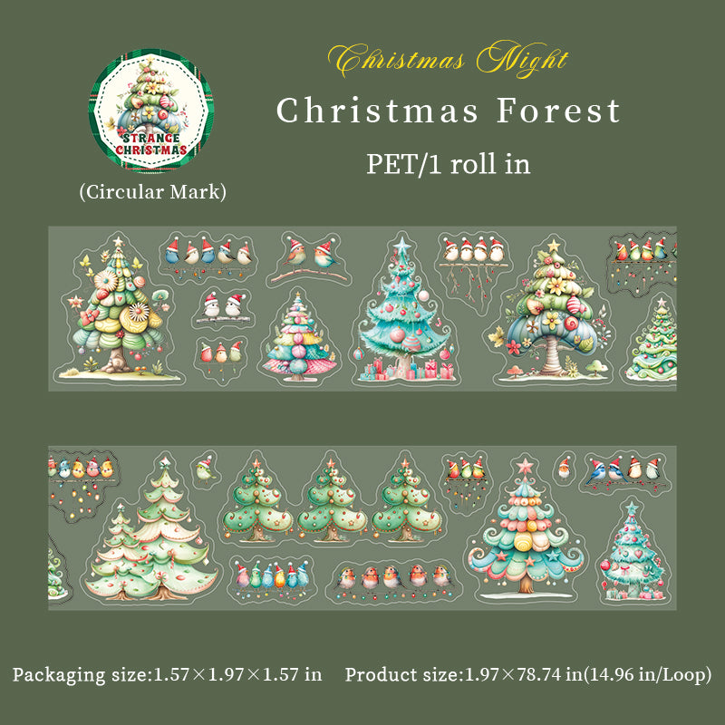 0820 Strange Christmas Eve PET tape -5cm*2m