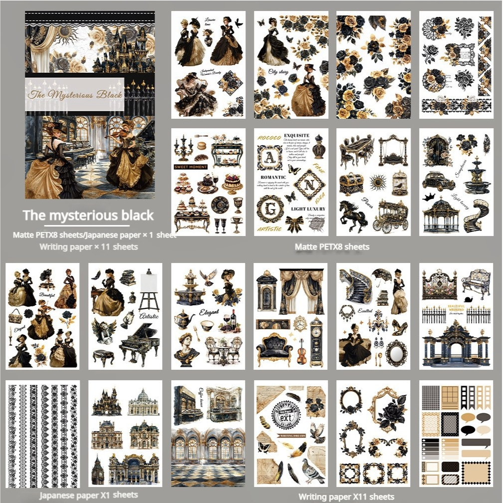 S-566- The mysterious black Sticker Book -20Pcs each pack