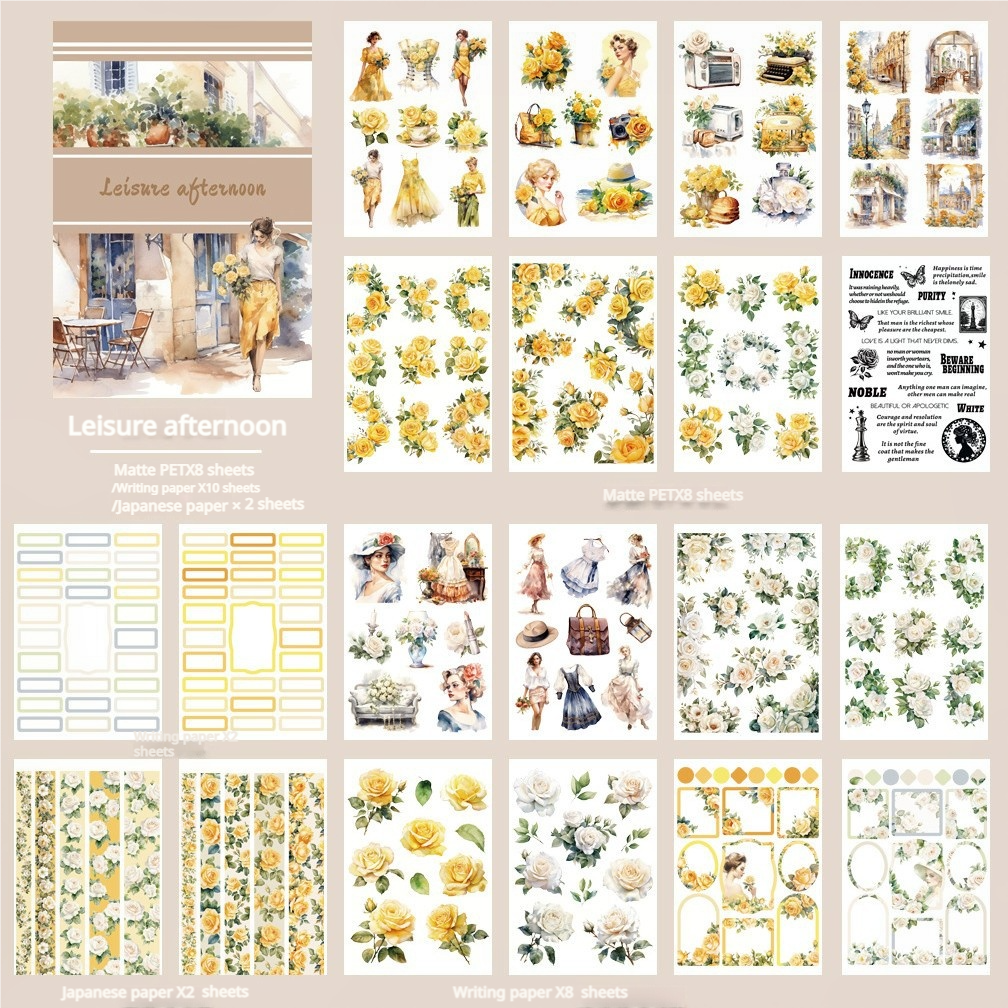 S-534- Leisure afternoon Sticker Book -20Pcs each pack