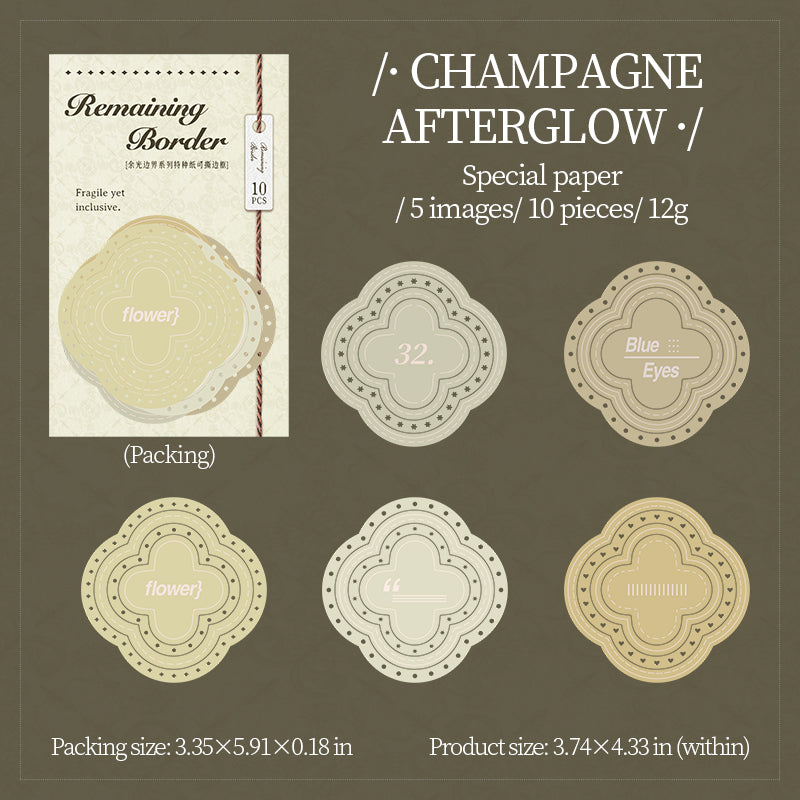 260228 Remaining Border die cut paper -10Pcs each pack