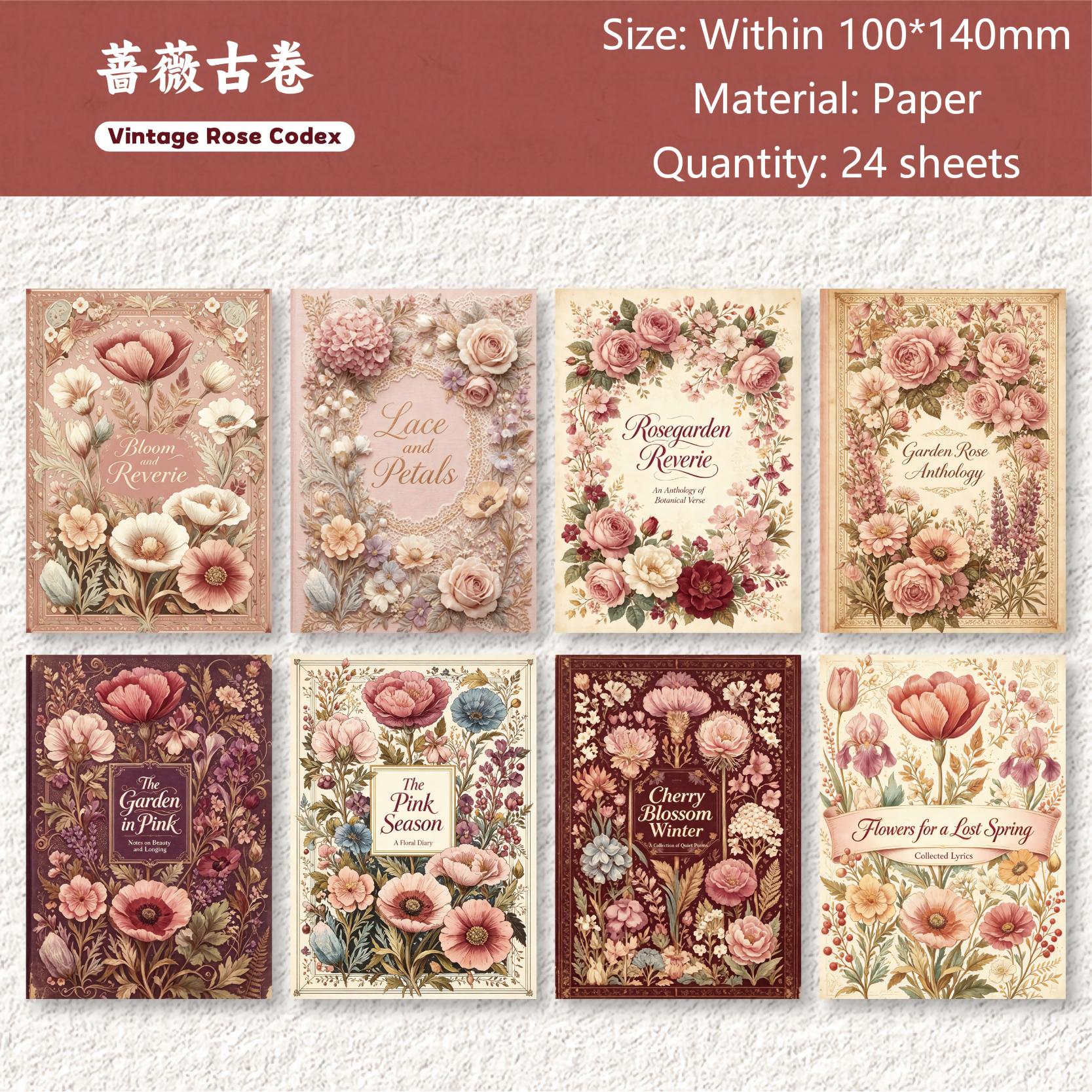 Secret Language Flower Book Paper -24Pcs each pack