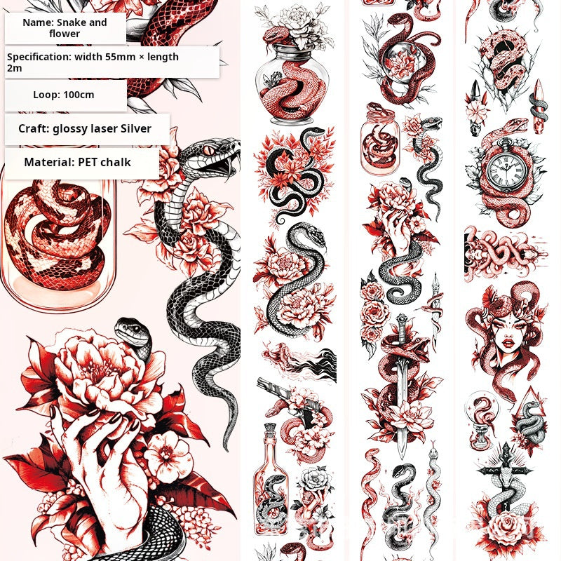 T-152- Snake and flower PET tape -5.5cm*2m